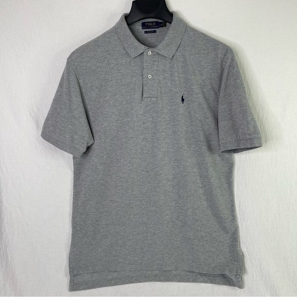 Polo Ralph Lauren Men’s Classic Fit Short Sleeve Light Gray Pullover Shirt Sz LG - Picture 1 of 14